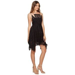 Free People Just Like Honey Lace Black Dress